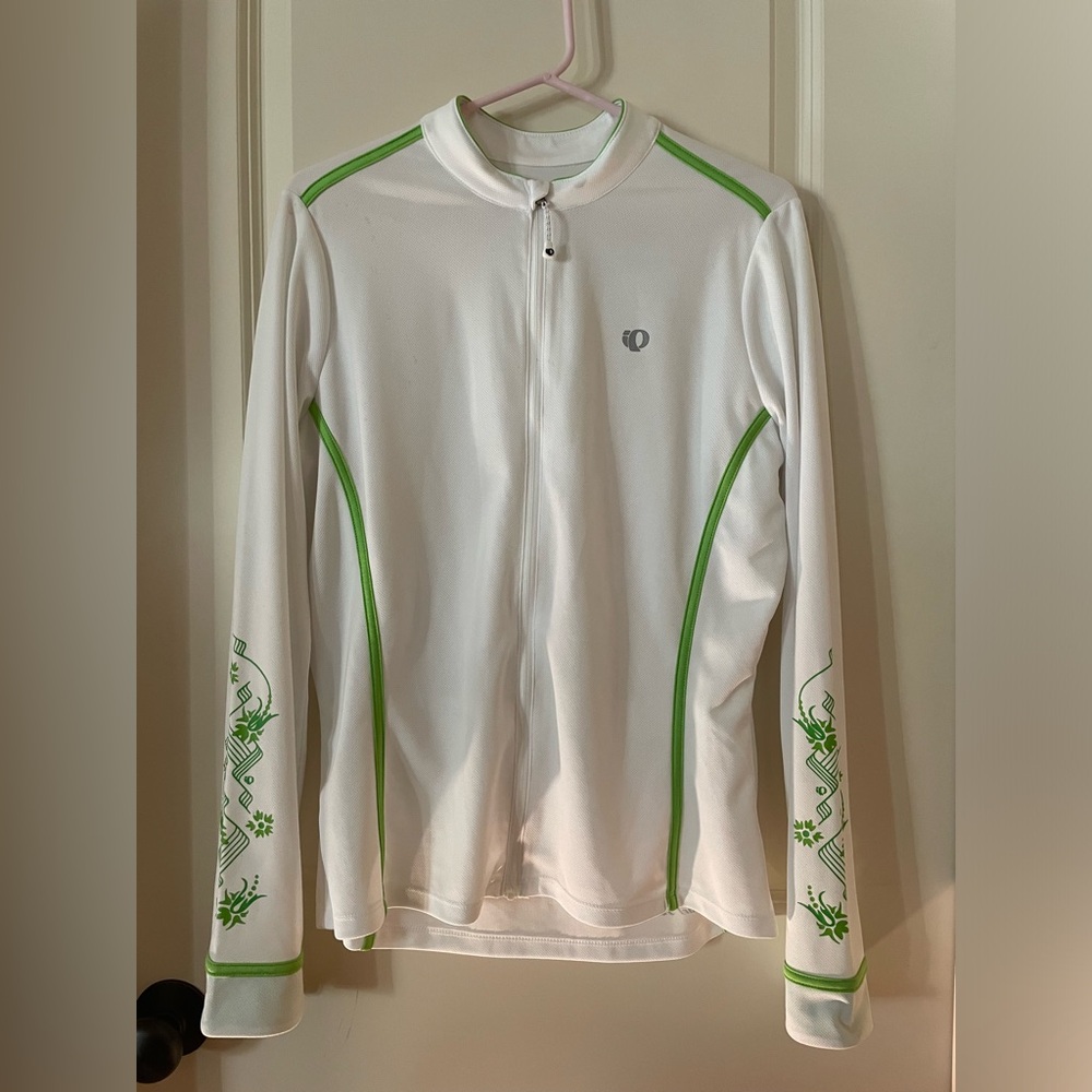 Pearl Izumi Cycling White Long-sleeve Zip Top